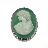 Broche Mandile 1922 Femme Cammei  in Argent 2MSPCM144